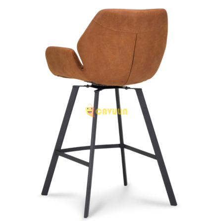 Moos Billy Bar Stool Swivel - Micro Leather - Cognac Gazimağusa - photo 5