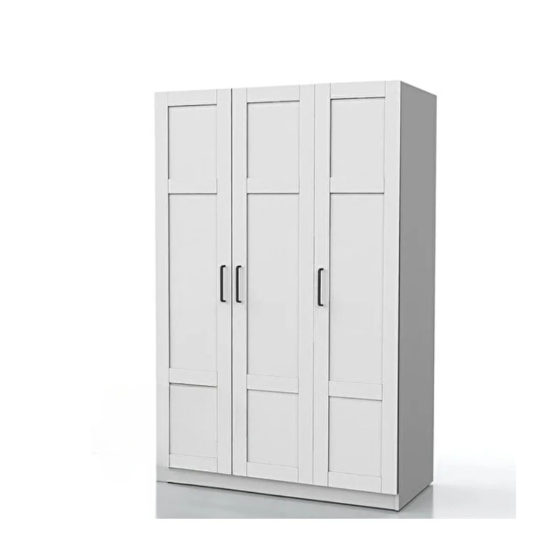 Dekorex White 3 Door Wardrobe Mnt315 Istanbul