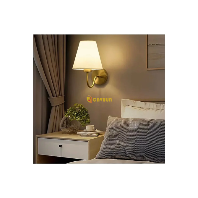 Burenze Modern Design Wall Sconce Gold Body Cream Lampshade Electric Powered Istanbul - photo 1