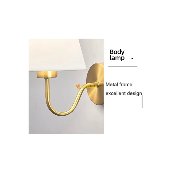 Burenze Modern Design Wall Sconce Gold Body Cream Lampshade Electric Powered Istanbul - photo 5