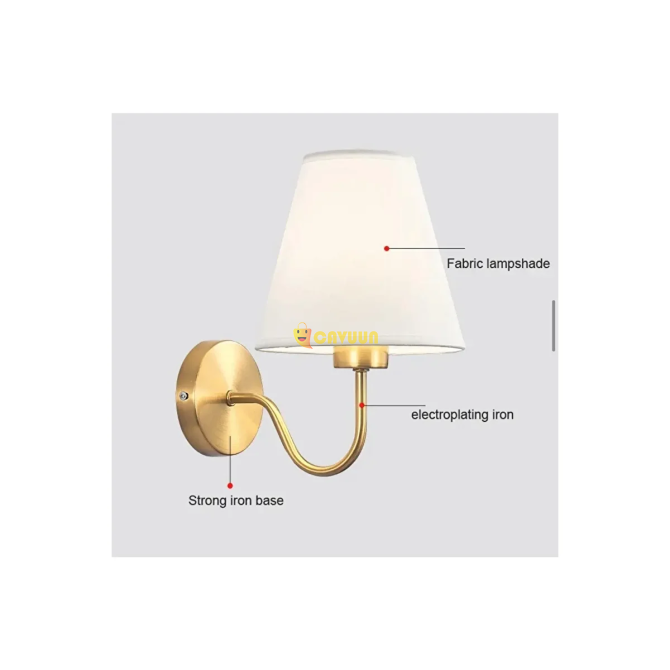 Burenze Modern Design Wall Sconce Gold Body Cream Lampshade Electric Powered Istanbul - photo 2