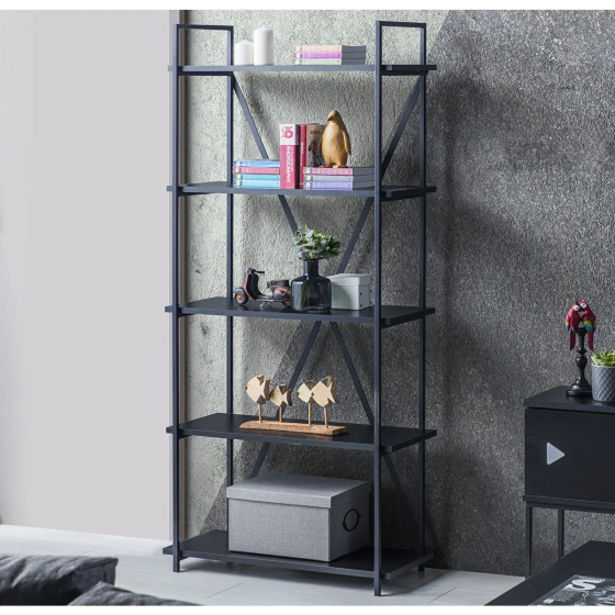 Milvaki Bookcase Black Black Istanbul