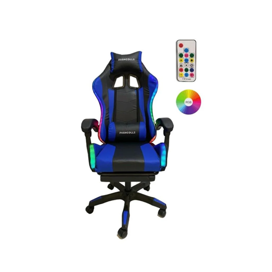 Fashcolle Blue Star Illuminated - Massage Feature Gaming Chair Blue-black Blue Istanbul