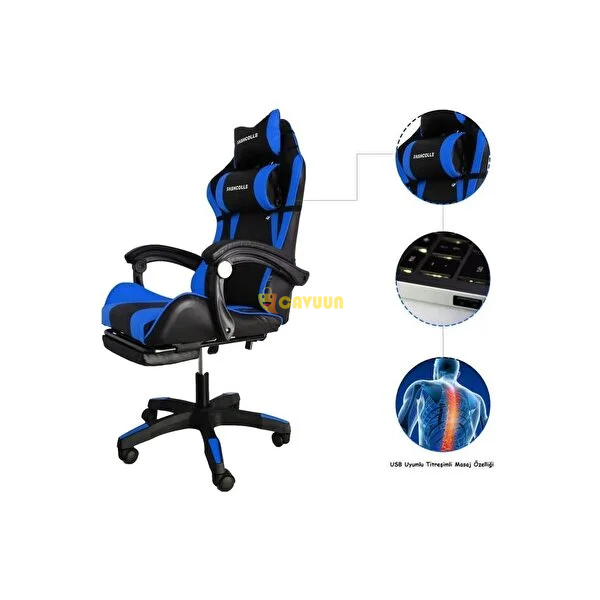 Fashcolle Blue Star Illuminated - Massage Feature Gaming Chair Blue-black Blue Istanbul - photo 2