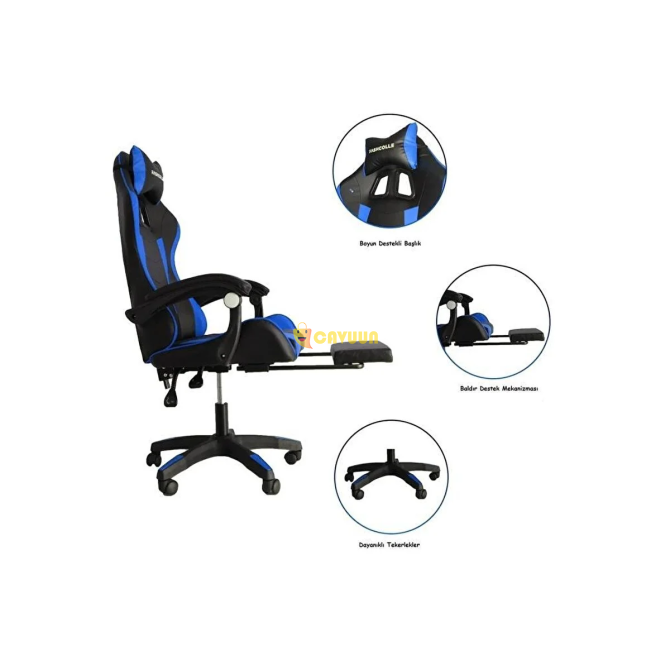 Fashcolle Blue Star Illuminated - Massage Feature Gaming Chair Blue-black Blue Istanbul - photo 3