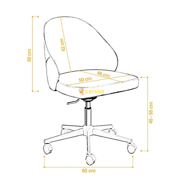 Meltem New Prestij Youth Room Shock Absorber Wheeled Study Chair (white-powder (3010)) Istanbul - photo 3