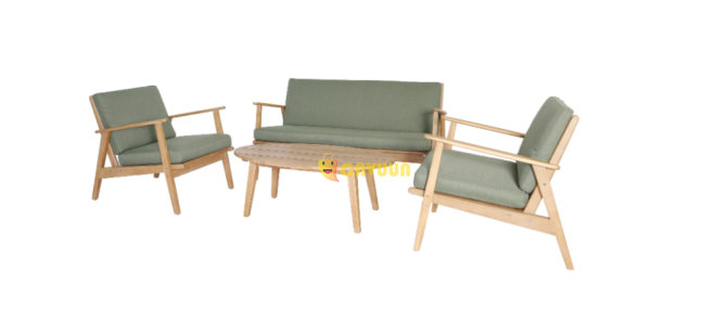 FonQ Olive Lounge set 2-seater sofa and garden chairs Acacia wood Gazimağusa - photo 4