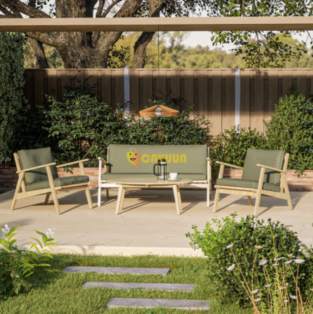 FonQ Olive Lounge set 2-seater sofa and garden chairs Acacia wood Gazimağusa - photo 2