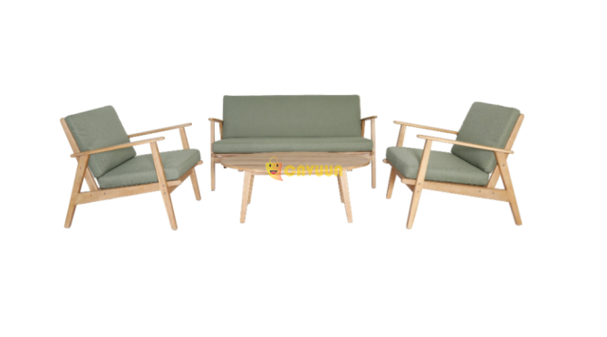 FonQ Olive Lounge set 2-seater sofa and garden chairs Acacia wood Gazimağusa - photo 1