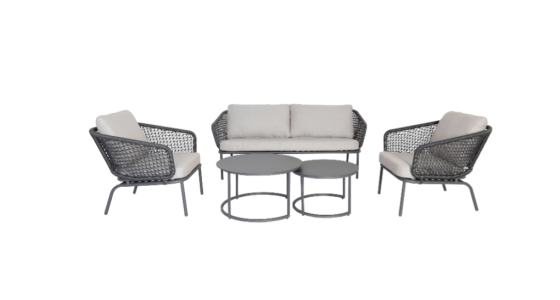 FonQ Wire Lounge Set - 2-Seater Sofa and Garden Chairs Gazimağusa