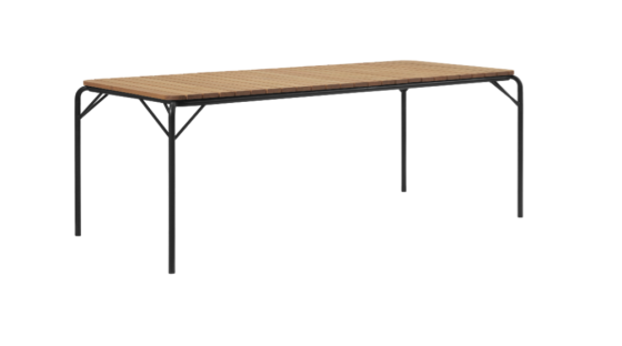 Normann Copenhagen Vig Garden table Robinia wood 90 x 200 cm - Black Gazimağusa