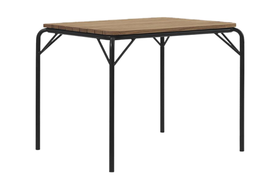 Normann Copenhagen Vig Garden table Robinia wood 90 x 80 cm - Black Gazimağusa