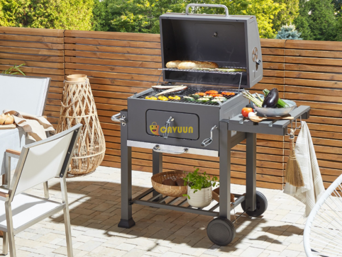 Beliani - PAVLOF - Charcoal grill - Grey - Steel Gazimağusa - photo 2