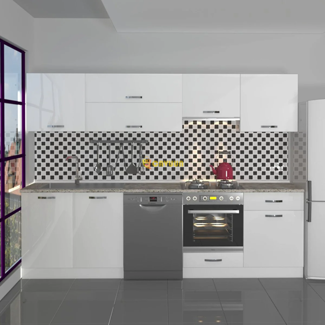 Decoraktiv Elite 280y Mdf Built-in Oven Module Ready Kitchen Cabinet - Countertop Included Istanbul - photo 3