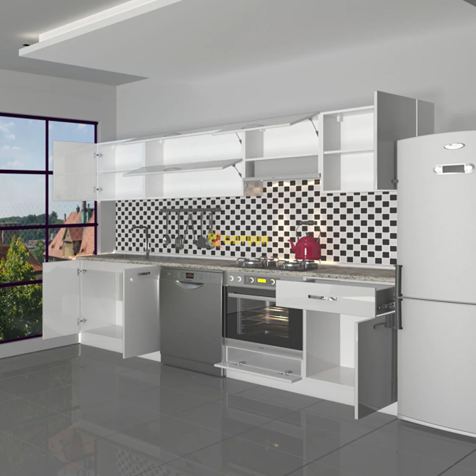 Decoraktiv Elite 280y Mdf Built-in Oven Module Ready Kitchen Cabinet - Countertop Included Istanbul - photo 2