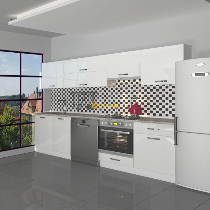 Decoraktiv Elite 280y Mdf Built-in Oven Module Ready Kitchen Cabinet - Countertop Included Istanbul - photo 1