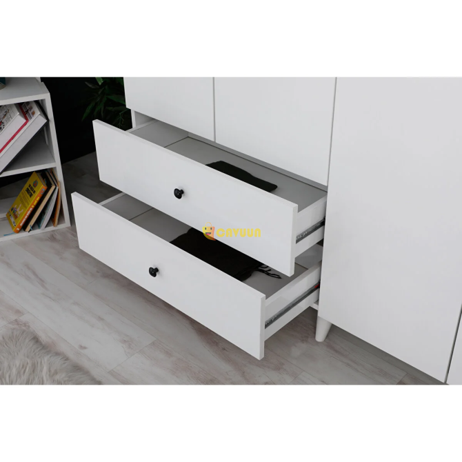 İpek Mobilya Lanza 4 Door 2 Drawer Cabinet Width 120 Cm White Legs Istanbul - photo 4