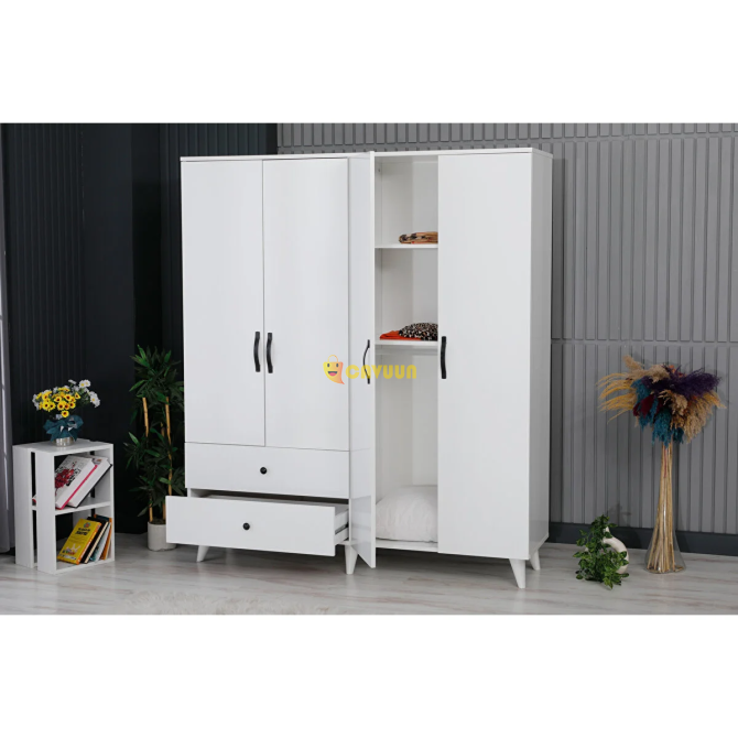 İpek Mobilya Lanza 4 Door 2 Drawer Cabinet Width 120 Cm White Legs Istanbul - photo 2