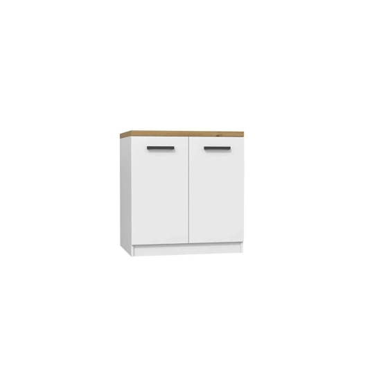 Tdesigno Arya 2-Door Kitchen Base Module - Multi-Purpose Cabinet 60 Cm White - Countertop Included Стамбул