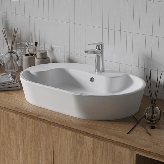 Creavit Topic Countertop Bowl Sink White 70cm Istanbul