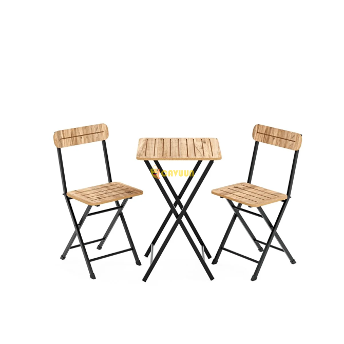 Portable Garden Table Chair Bistro Set Pine 1392 Istanbul - photo 4