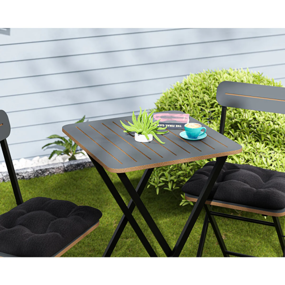 Eportative Bistro Set Cushioned Garden Table Chairs Fume 1402 Стамбул