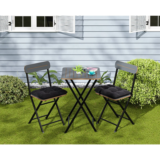 Eportative Bistro Set Cushioned Garden Table Chairs Fume 1402 Стамбул