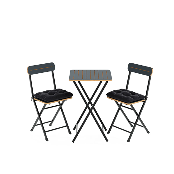 Eportative Bistro Set Cushioned Garden Table Chairs Fume 1402 Стамбул