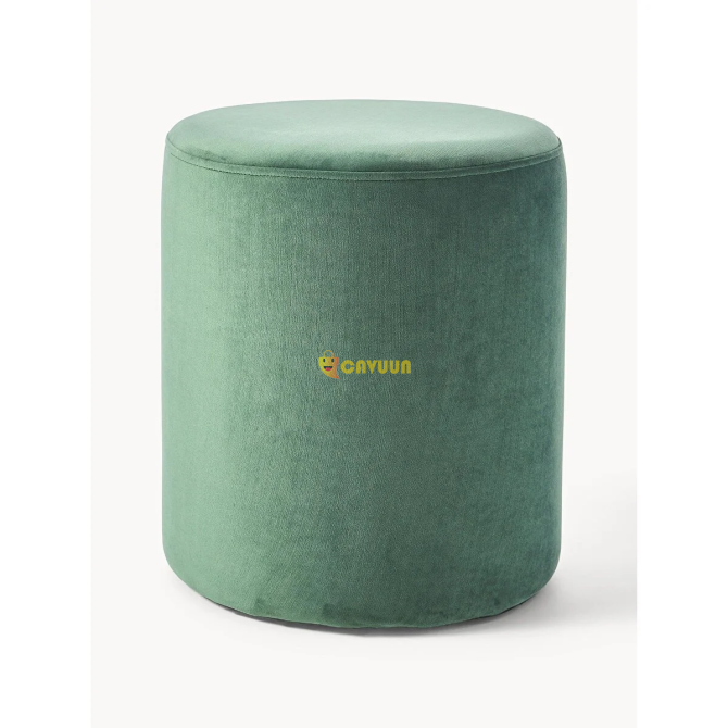 Furniture Depot Mode Zoho Green Velvet Fabric Rolling Pouf Istanbul - photo 1