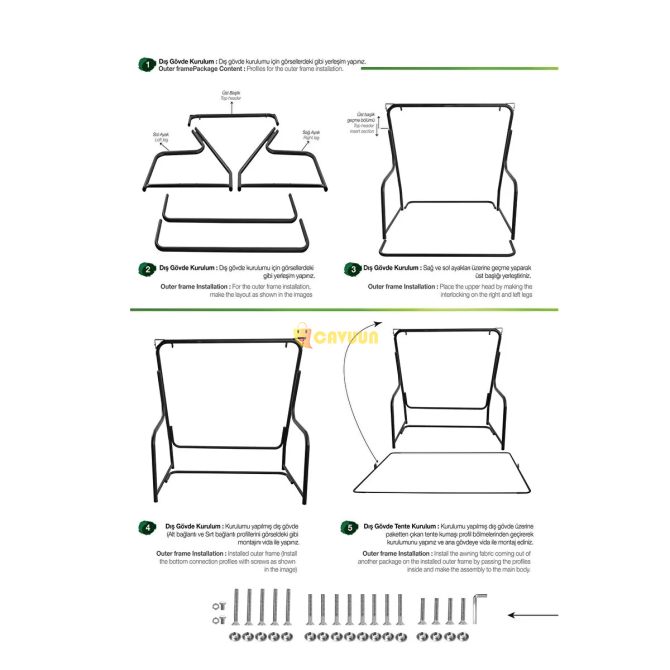 Shey Store Maystro Marmaris 3 Person Garden Swing Balcony Swing 200 Cm Istanbul - photo 5