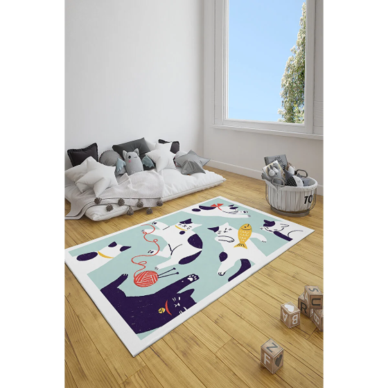 Comotex Non-Slip Base Washable Children's Carpet 140x180 cm Стамбул