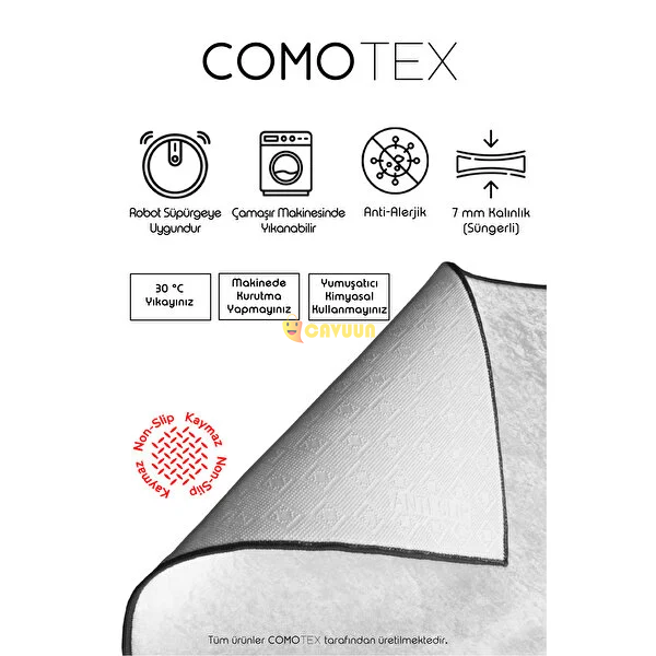 Ковер детский Comotex с нескользящей основой, моющийся, 140x180 см Стамбул - изображение 3