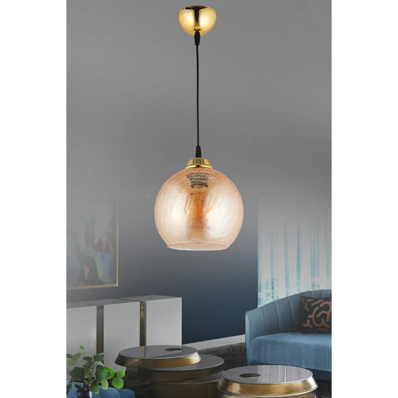 ANG Design Nisa Luce Cracked Glass Pendant - Honey Стамбул