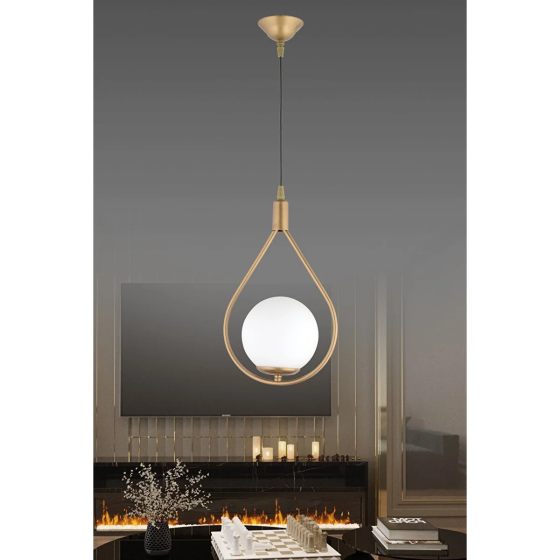 ANG Design Beach Single Chandelier - Antique (opal Top Glass) Istanbul