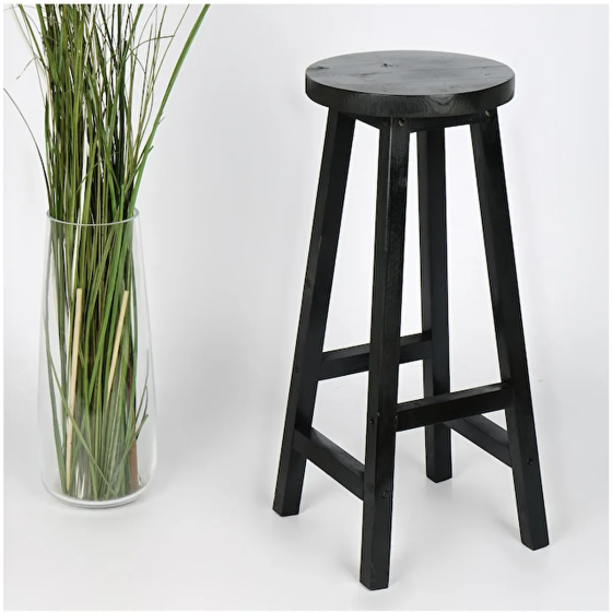 Weblonya Round Bar Stool Black 2113 Istanbul