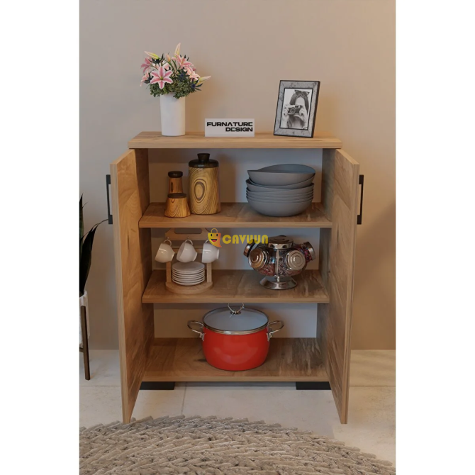 Furnature Design 2 Door Multi-Purpose Cabinet Shelved Storage Cabinet Kitchen Cabinet - Atlantic Pin Istanbul - photo 2