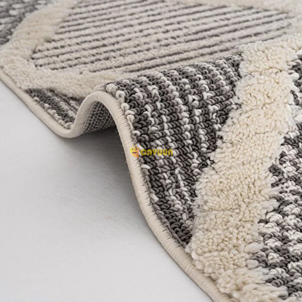 Cool Carpet Sakura 2202 Gray Fluff Dust-Free Ethnic Patterned Modern Woven Looped Living Room Carpet Istanbul - photo 6