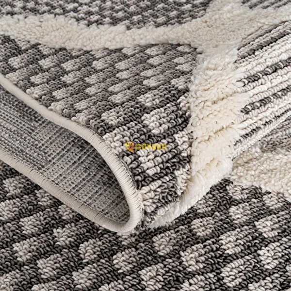 Cool Carpet Sakura 2202 Gray Fluff Dust-Free Ethnic Patterned Modern Woven Looped Living Room Carpet Istanbul - photo 8