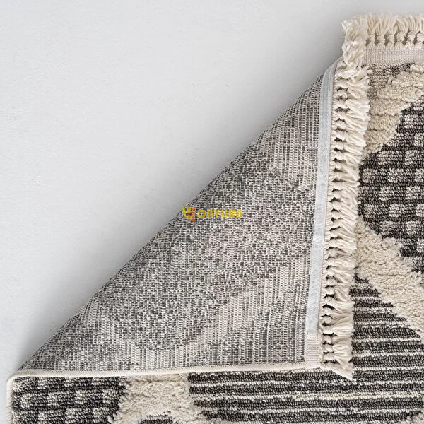 Cool Carpet Sakura 2202 Gray Fluff Dust-Free Ethnic Patterned Modern Woven Looped Living Room Carpet Istanbul - photo 5