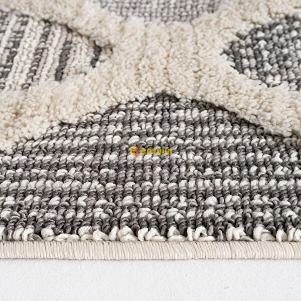 Cool Carpet Sakura 2202 Gray Fluff Dust-Free Ethnic Patterned Modern Woven Looped Living Room Carpet Istanbul - photo 7