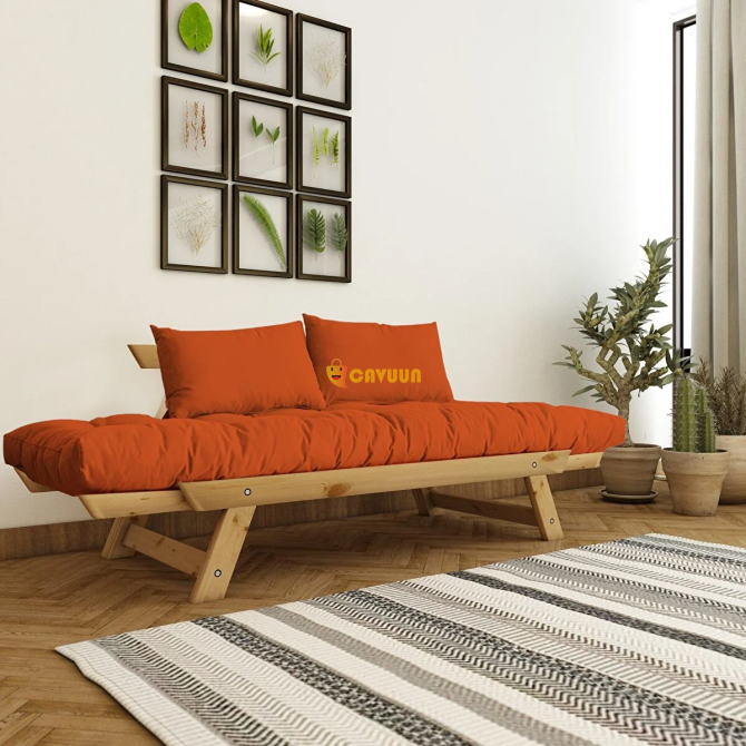 Woodesk Islands Solid Natural-Orange Color 2-Seat Sofa Cpt8171-210 Istanbul - photo 3