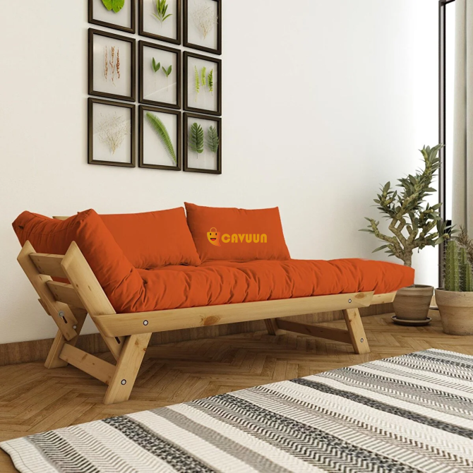 Woodesk Islands Solid Natural-Orange Color 2-Seat Sofa Cpt8171-210 Istanbul - photo 2