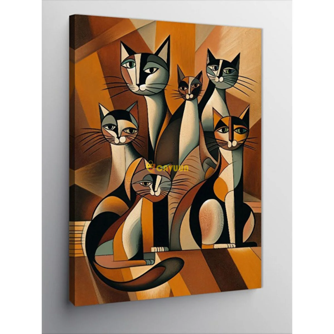 Tablomega Canvas Painting Patterns And Cats Istanbul - photo 1