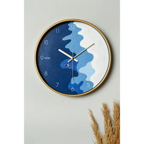 Muyika Iniziare Sandalwood Real Glass 30 Cm Silent Mechanism Wall Clock Pds-30 Istanbul