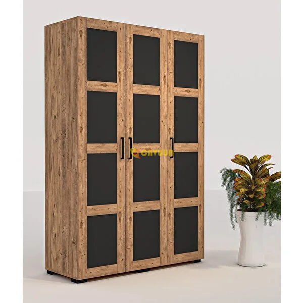 Dekorex Walnut - Anthracite 3 Door Wardrobe Mnt-301 Istanbul - photo 2