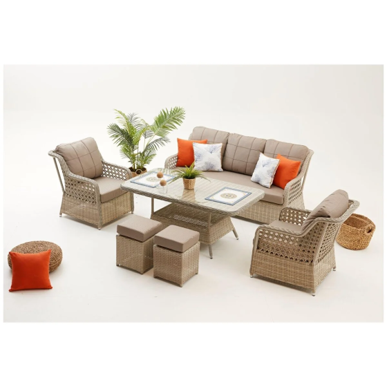 Divona Home Genoa Garden Sofa Set 3 1 1 and Coffee Table Стамбул