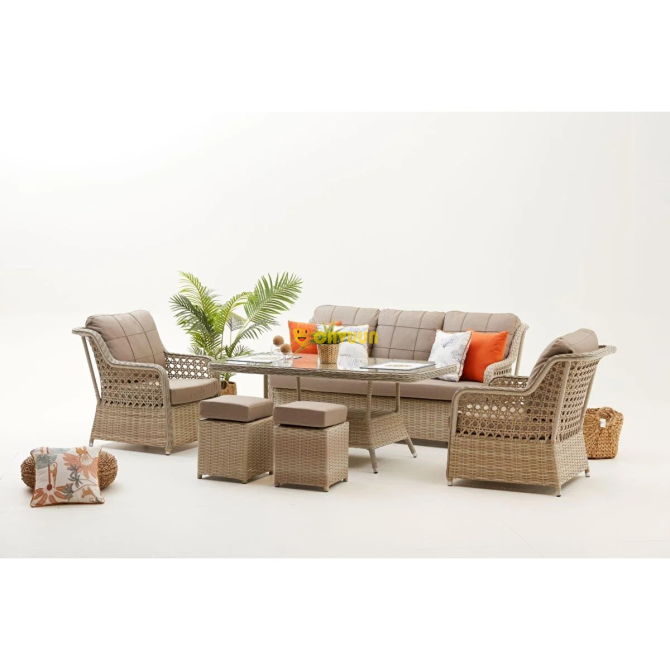 Divona Home Genoa Garden Sofa Set 3 1 1 and Coffee Table Istanbul - photo 3