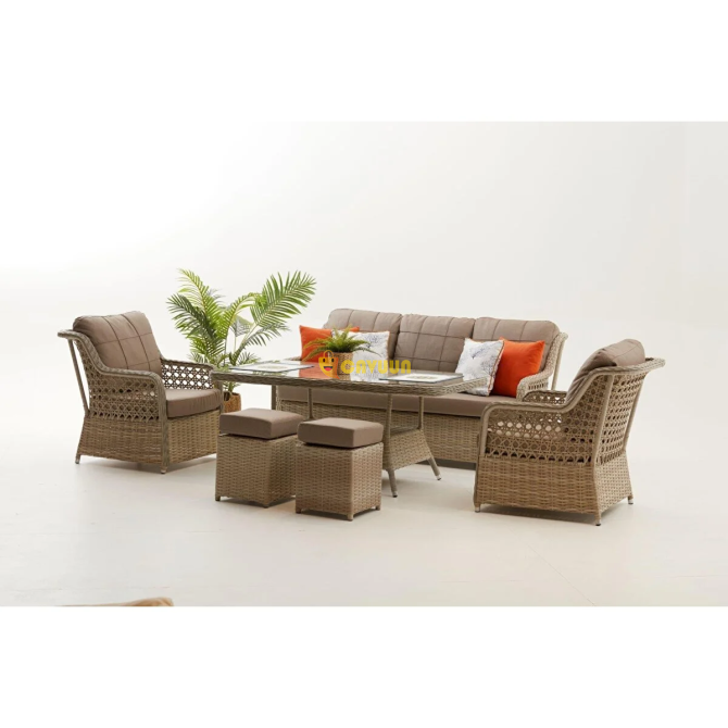 Divona Home Genoa Garden Sofa Set 3 1 1 and Coffee Table Istanbul - photo 2