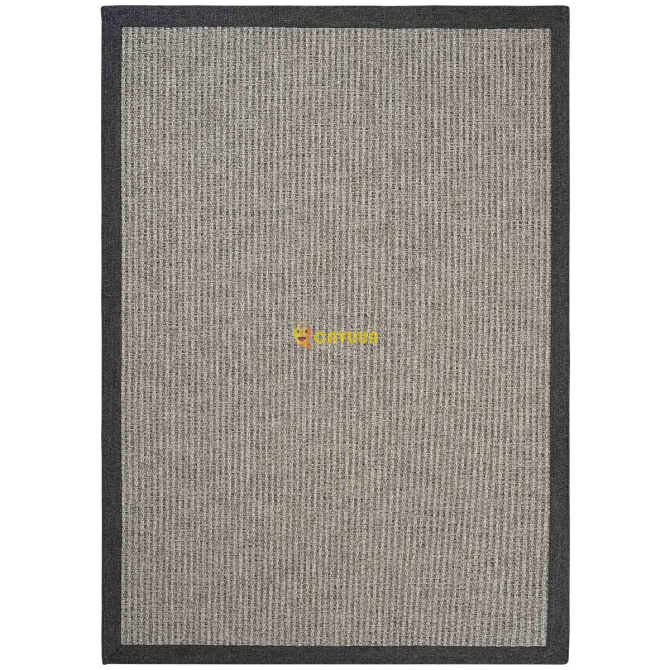 Cool Carpet Milano 666 Gray Wicker Textured Entrance Hall Carpet Bordered Kitchen Carpet Cut Carpet Istanbul - photo 1