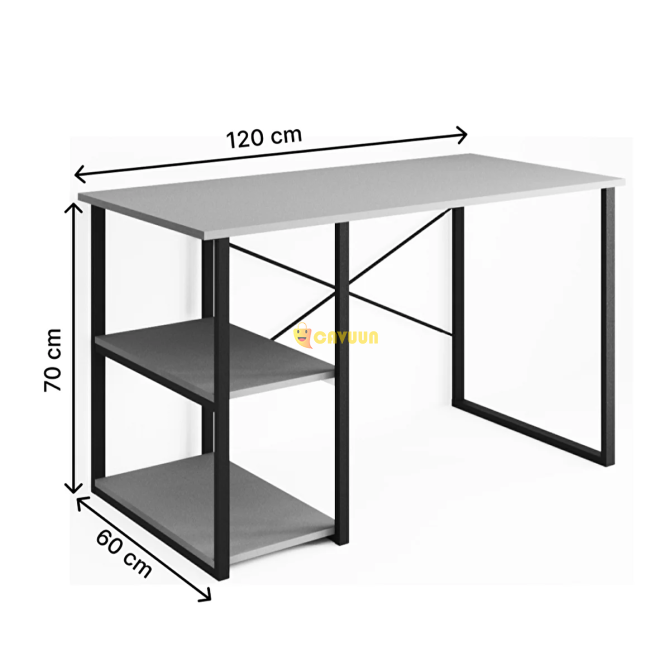 Portable Study Desk Shelf Office Laptop Computer Table Smoke 1420 Istanbul - photo 8